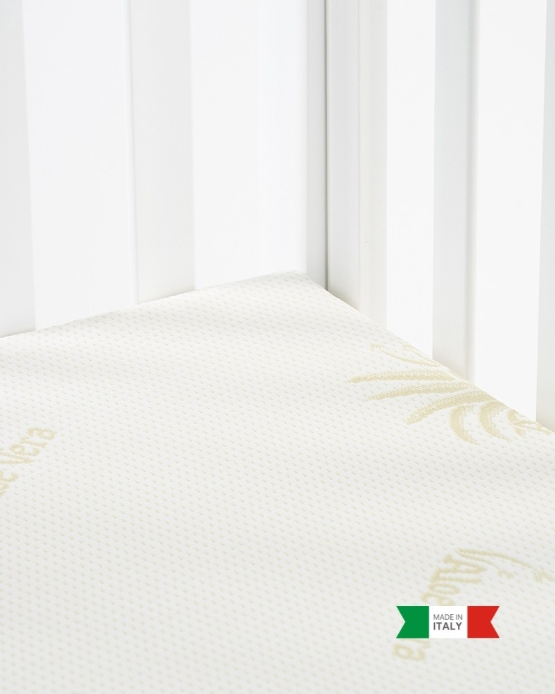 Büyüyen Ahşap Bebek Beşiği İç Yataklı Glam Beyaz 71 x 130 cm