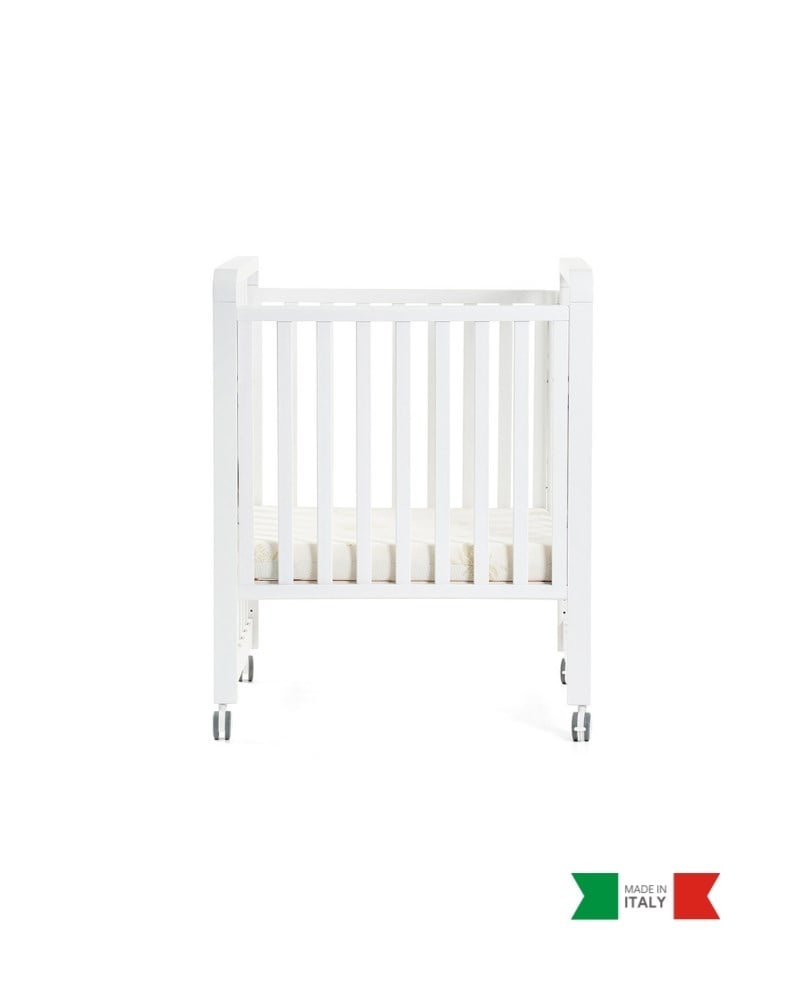 Büyüyen Ahşap Bebek Beşiği İç Yataklı Glam Beyaz 71 x 130 cm