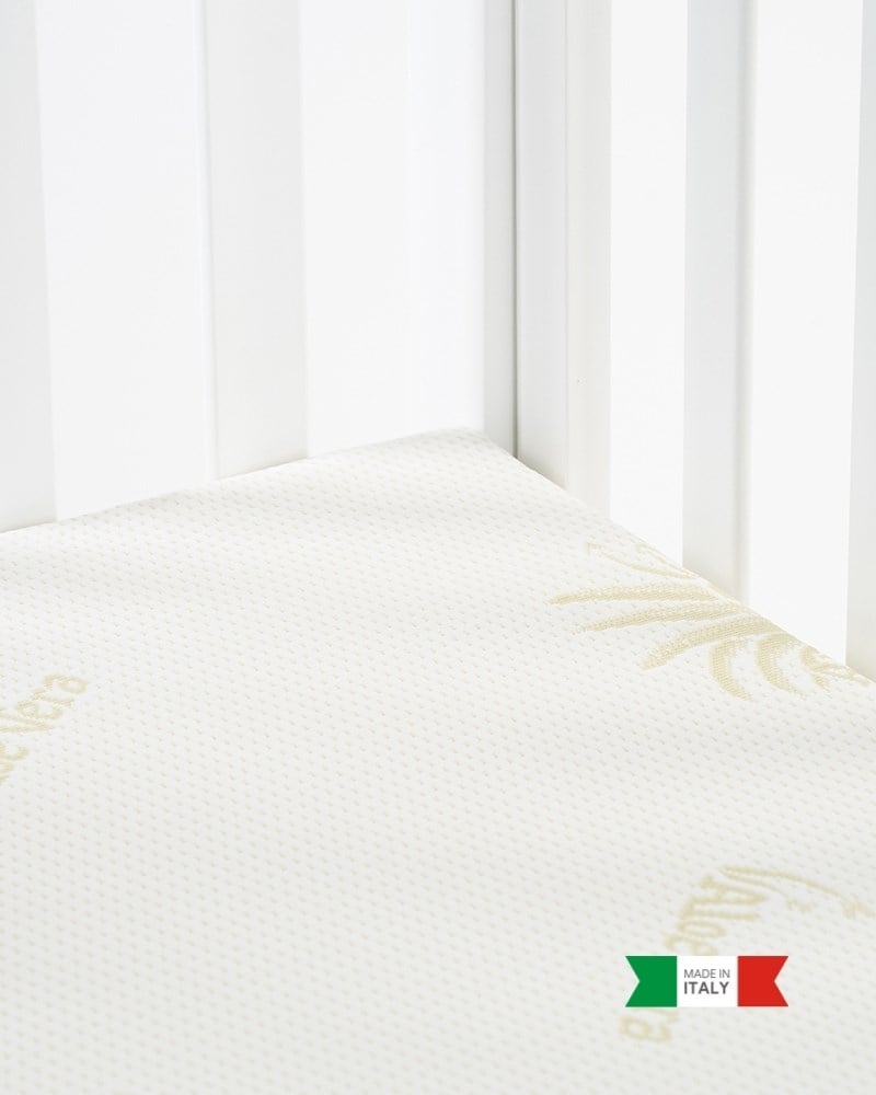 Büyüyen Ahşap Bebek Beşiği İç Yataklı Glam Beyaz 71 x 130 cm