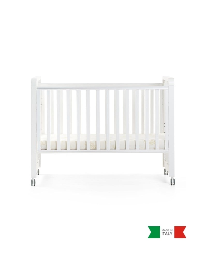 Büyüyen Ahşap Bebek Beşiği İç Yataklı Glam Beyaz 71 x 130 cm