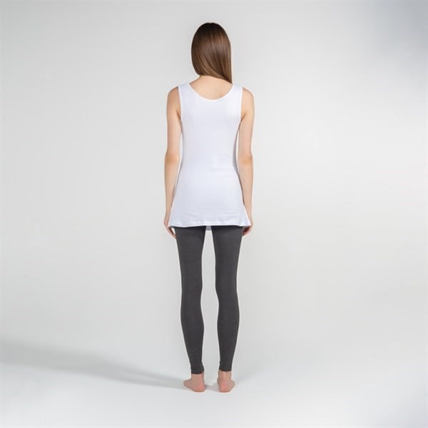 Hamile T-Shirt Atlet Yaka Alda Beyaz