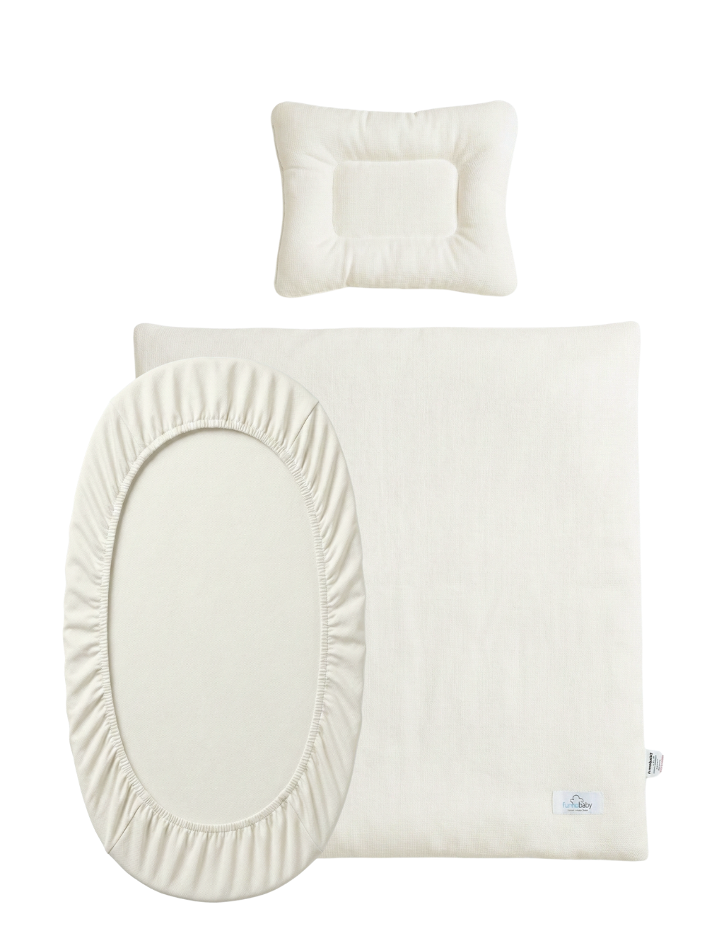 Hasır Sepet Nevresim Takımı Basic Ekru 60 x 60 cm