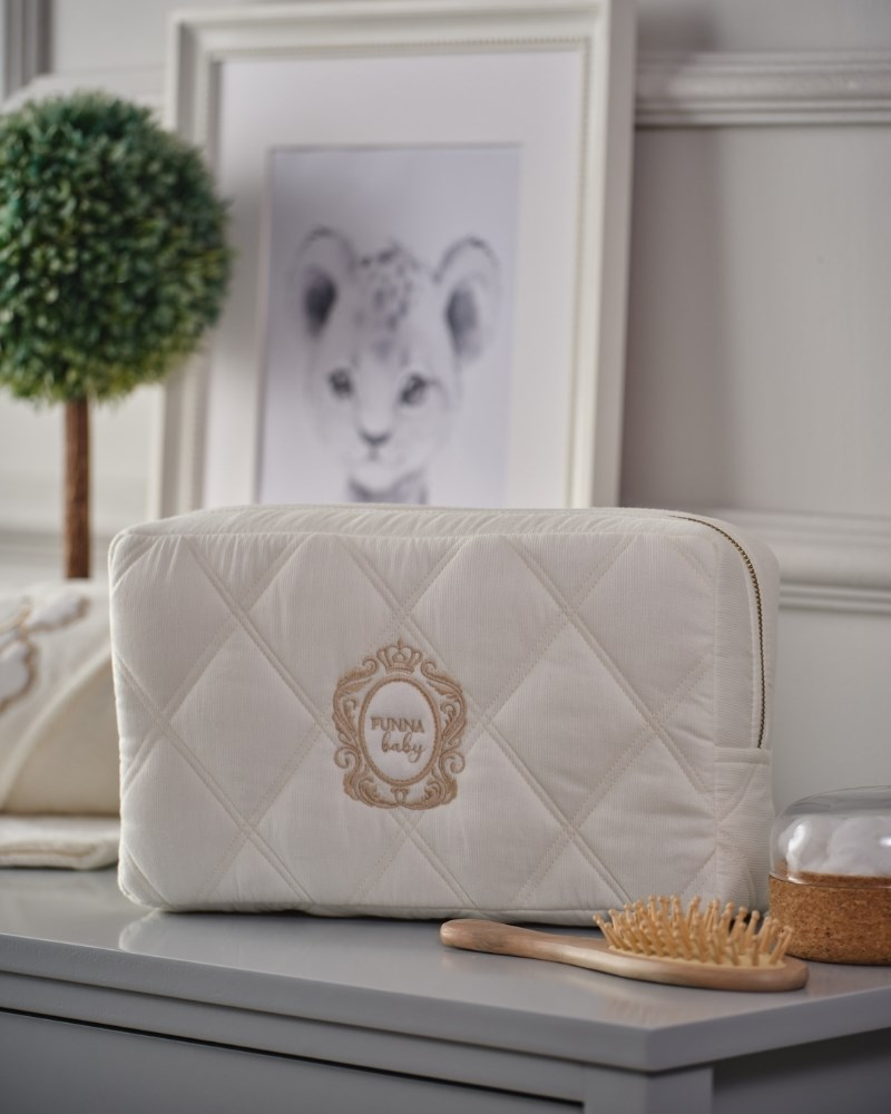 Kozmetik Çantası Luna Elegant Ekru 28 x 16 cm