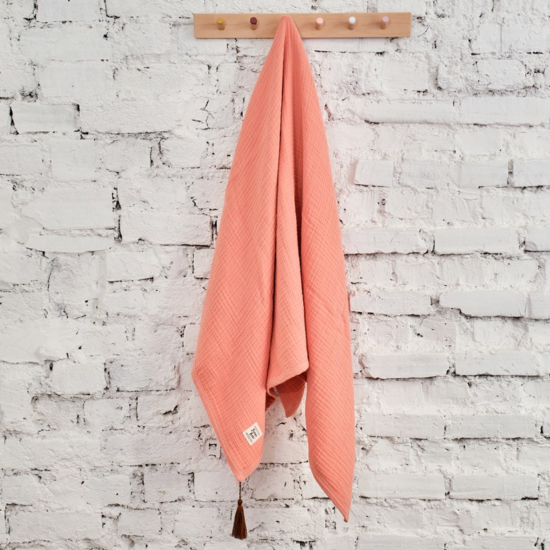 Muslin Battaniye - Coral - Yavruağızı - 120 x 120 Cm