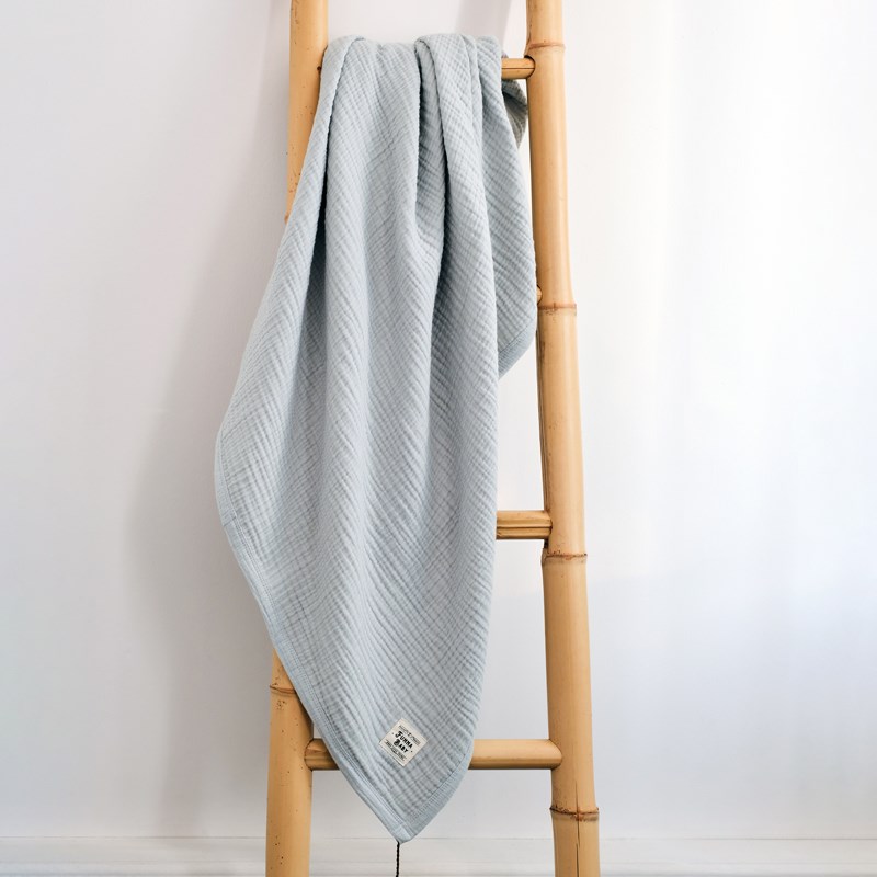 Muslin Battaniye - Dove - Gri - 120 x 120 Cm