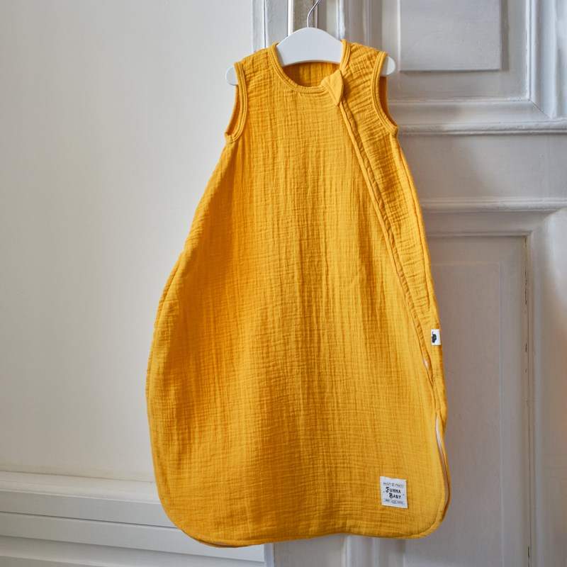 Muslin Uyku Tulumu - Kolsuz - Marigold - Hardal - 70 Cm