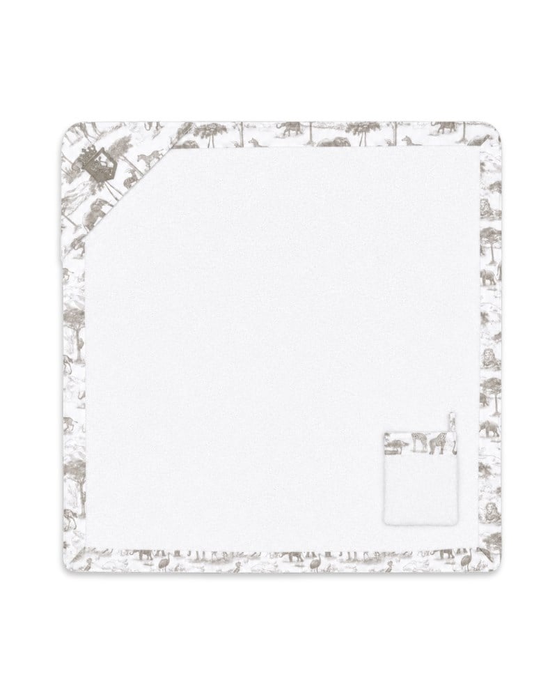 Üçgen Başlıklı Bebek Havlu Seti Safari Gri 90 x 90 cm