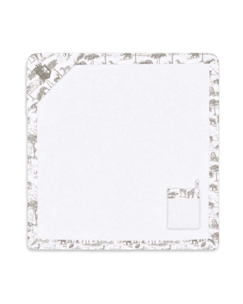 Üçgen Başlıklı Bebek Havlu Seti Safari Gri 90 x 90 cm