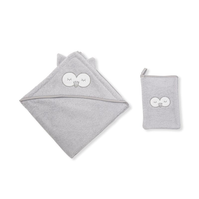 Üçgen Başlıklı Havlu + Kese - Owlet