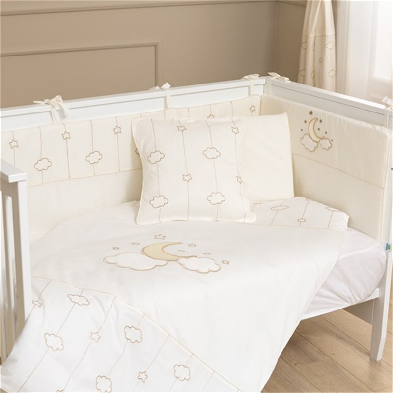 Bebek Uyku Seti 8'li Luna Elegant Ekru 80x140 cm