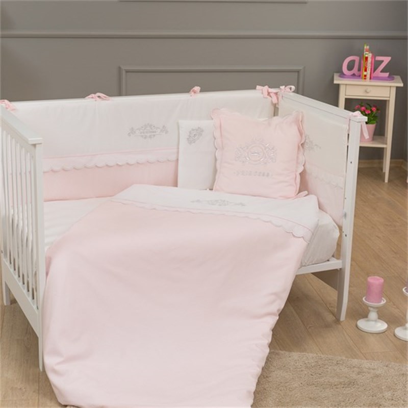 Bebek Uyku Seti 8'li Princess Pembe 80 x 140 cm