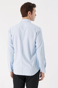 Morven Erkek A. MAVİ Jakar Desen Slim Fit Gömlek