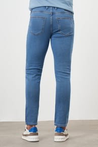 Morven Erkek Mavi Denim 5 Cep Slim Fit Jean Kot Pantolon