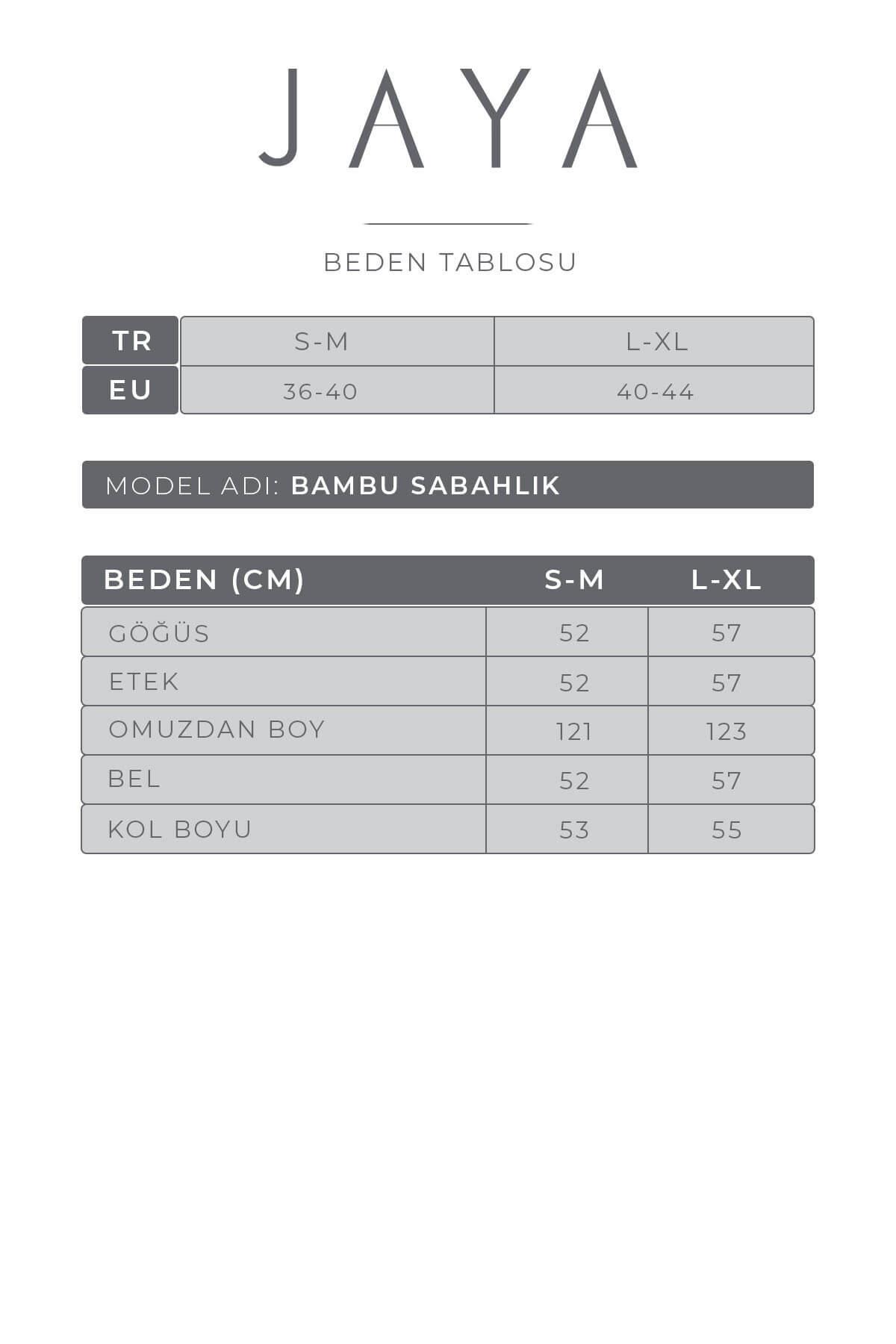 EDA Robe Bambu Sabahlık / Siyah