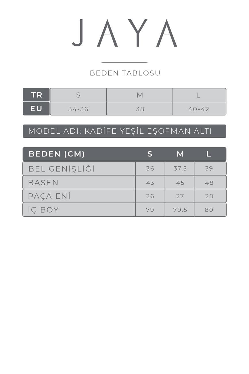 Kadife Eşofman Altı / Yeşil