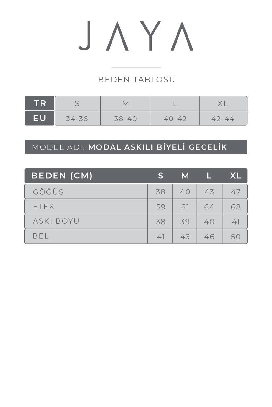 Modal Askılı Gecelik / Siyah