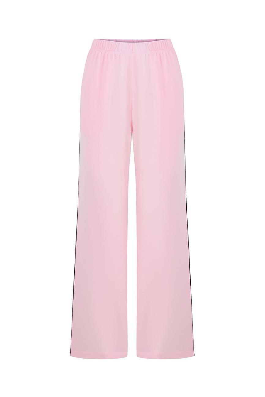 Modal Biyeli Cepli Pijama Takımı / Pembe