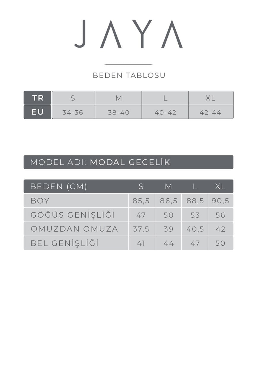 Modal  Gecelik / Buz Mavisi