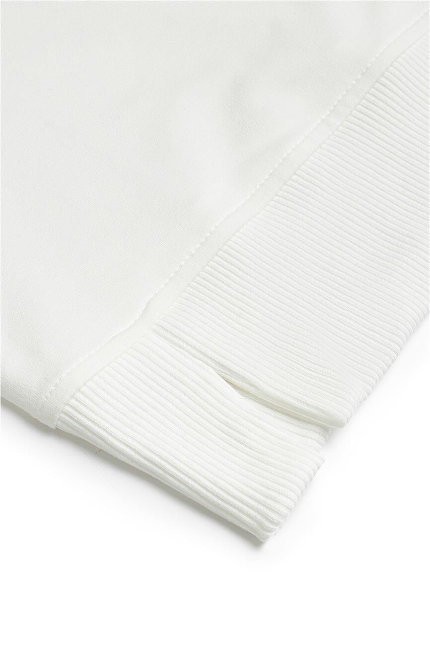 Pamuklu Sweatshirt / Beyaz