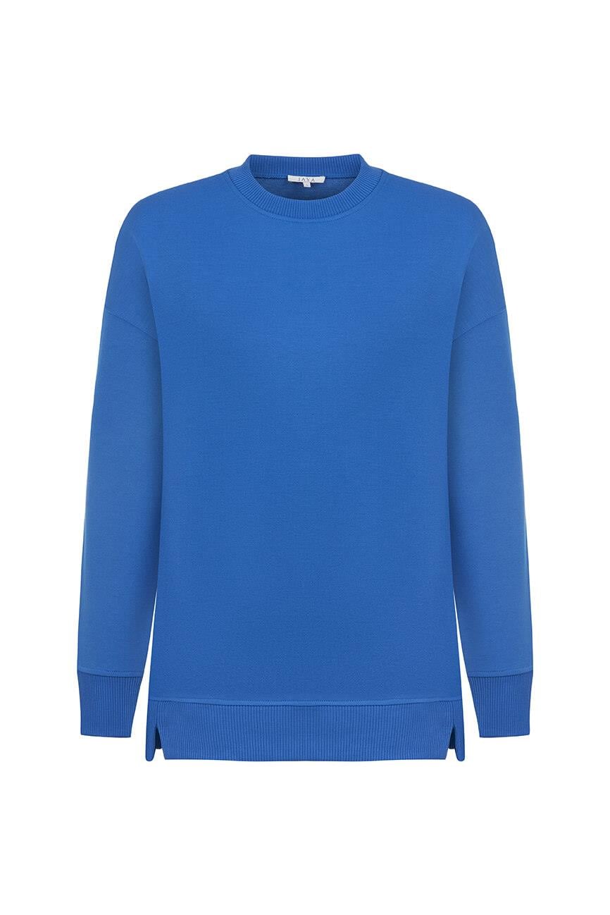 Pamuklu Sweatshirt / Mavi