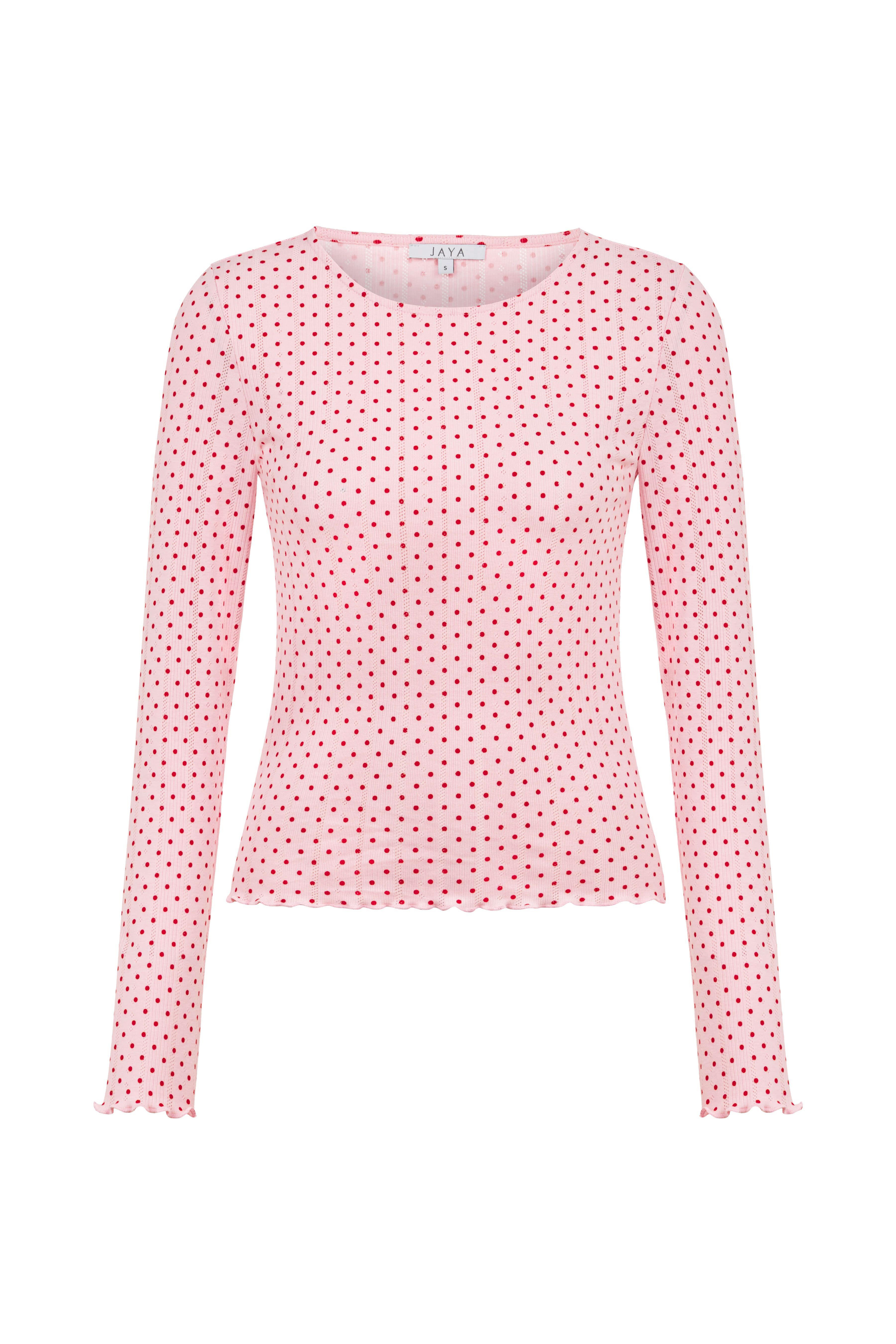 Pointelle Kırmızı Puantiyeli Şortlu Pijama Takımı 
