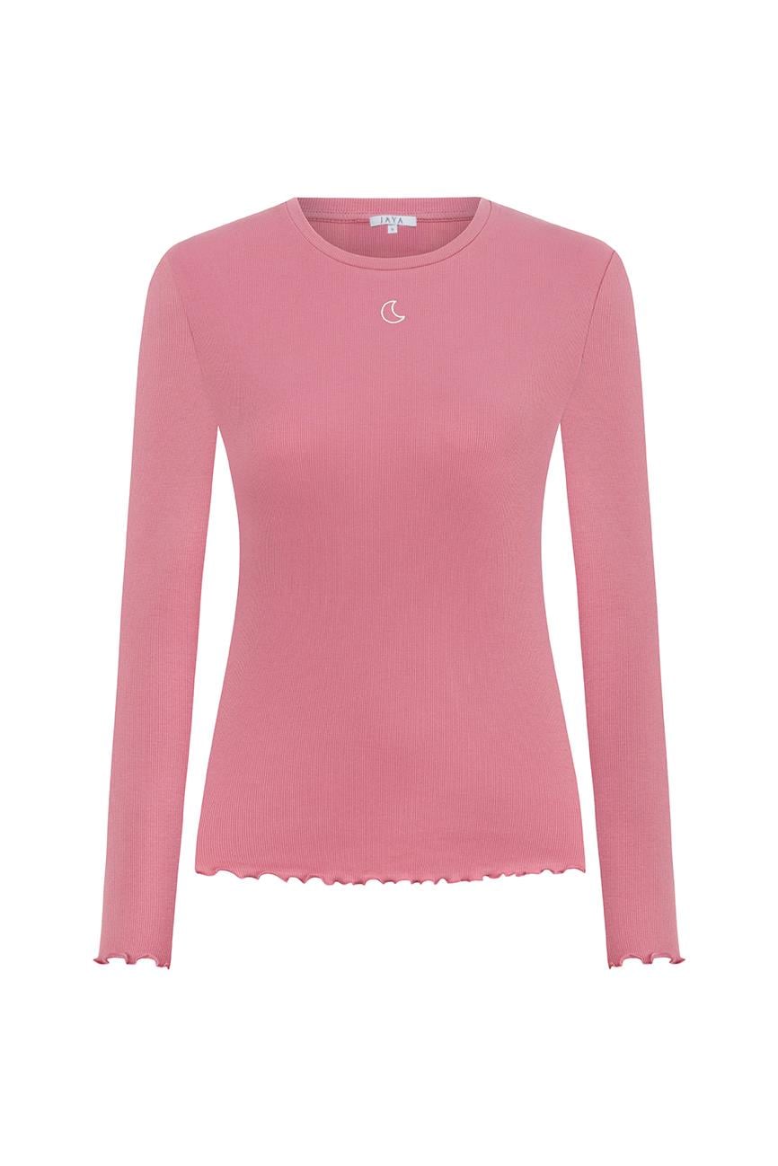Ribana Uzun Kollu Şortlu Pijama Takımı / Pembe