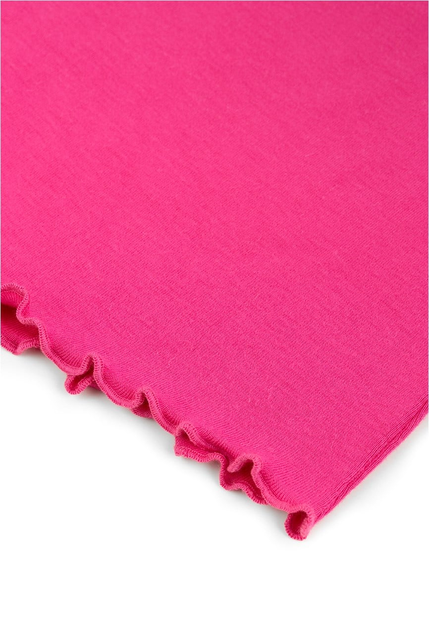 Viskon Ribana Kısa Şortlu Pijama Takımı / Pembe