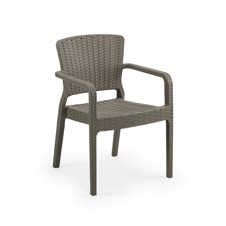 Antares Rattan Polipropilen Sandalye - Bahçe, Balkon, Kafe, Restoran İçin