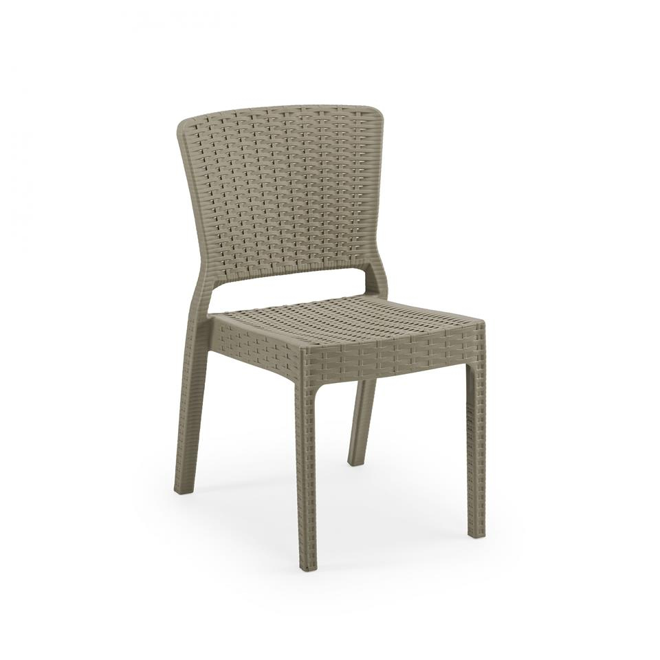 Antares Rattan Polipropilen Sandalye - Bahçe, Balkon, Kafe, Restoran İçin