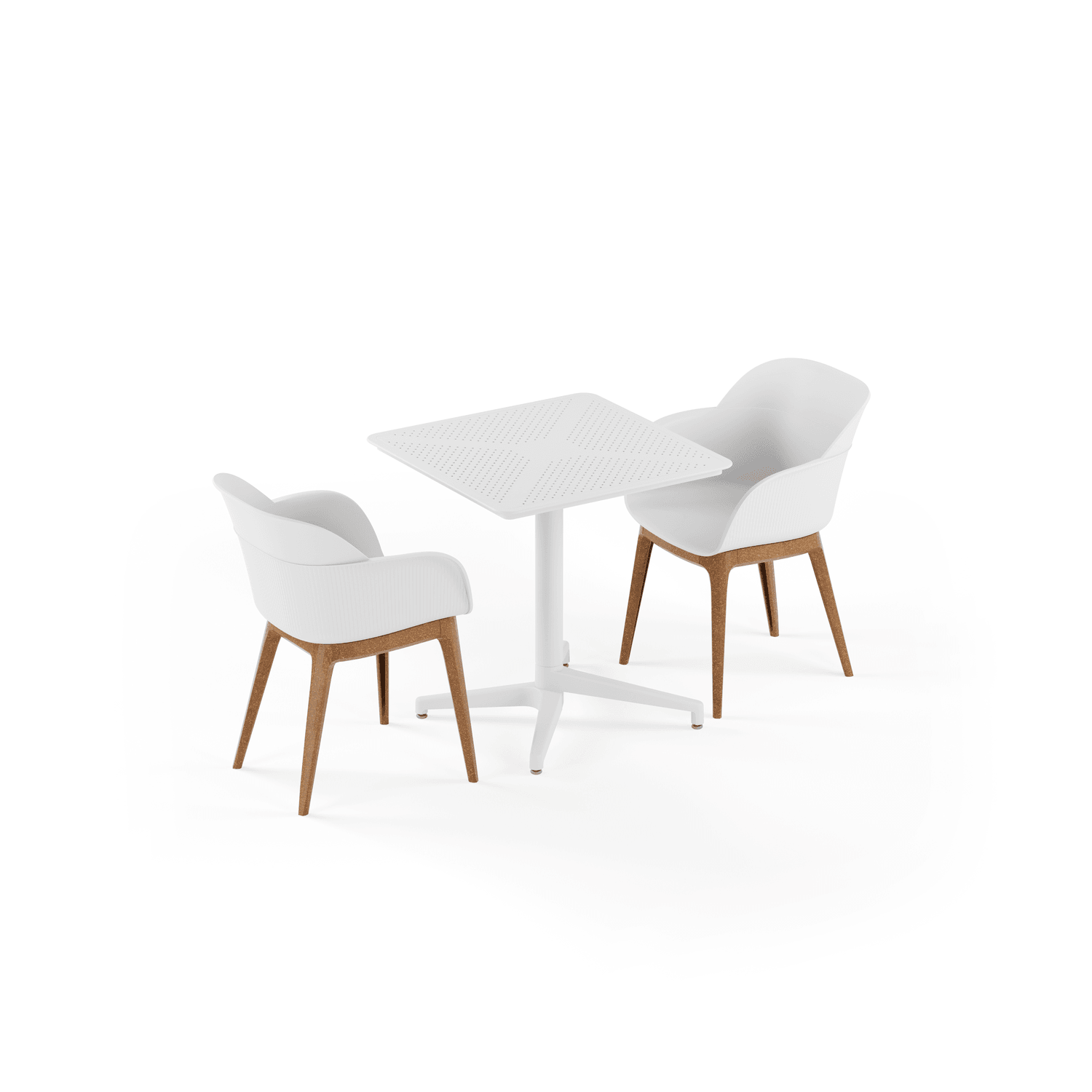 Balkon Takımı (Moon Katlanır Masa 70X70 cm + Shell-WP Sandalye)