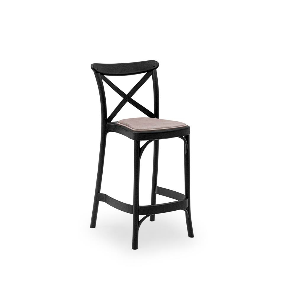 Capri Pad Döşemeli  Bar Sandalyesi | 65 cm