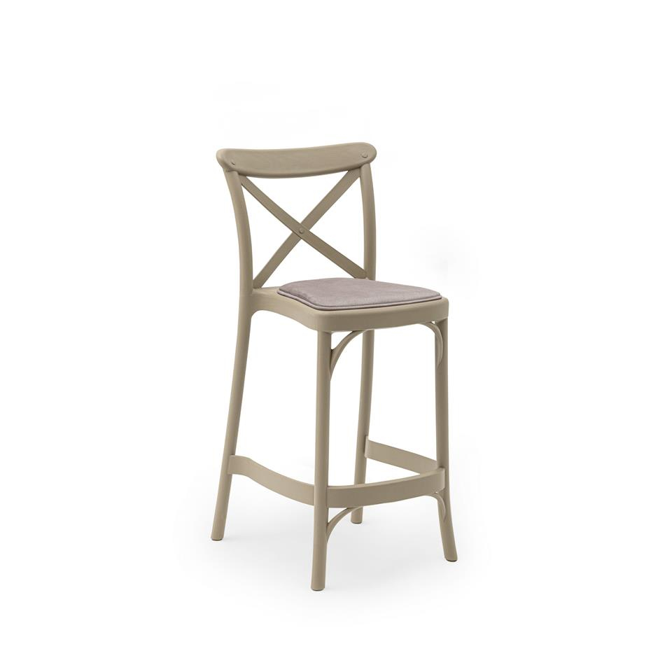Capri Pad Döşemeli  Bar Sandalyesi | 65 cm