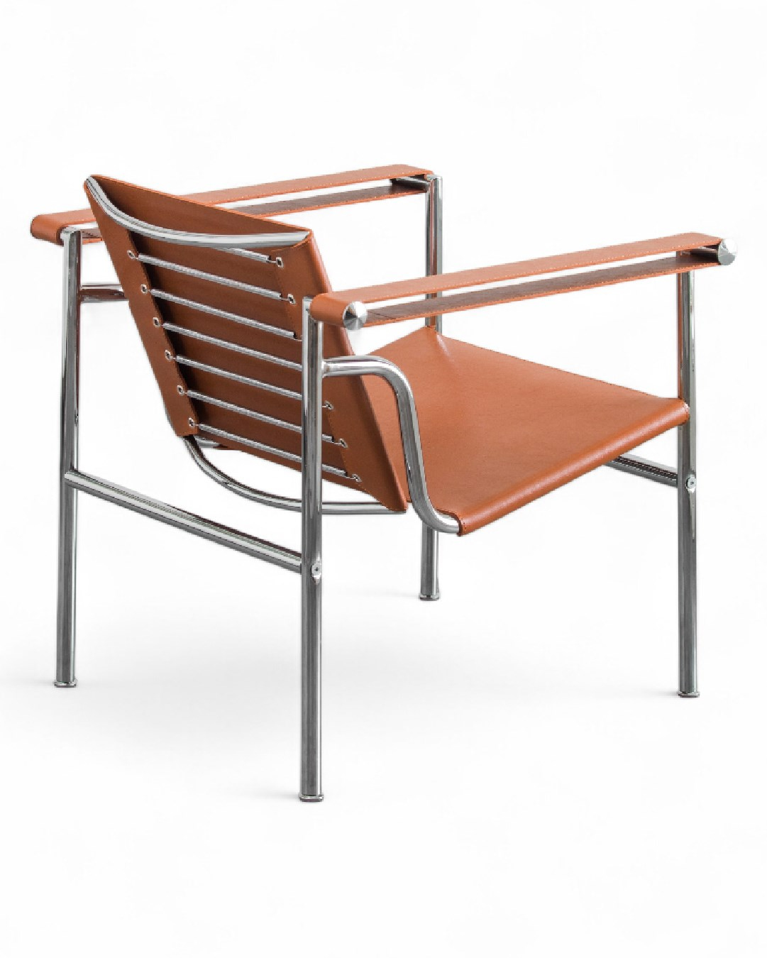 Le Corbusier Deri Döşeme Metal Sandalye