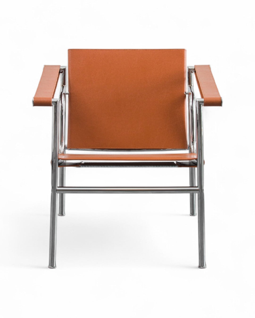 Le Corbusier Deri Döşeme Metal Sandalye