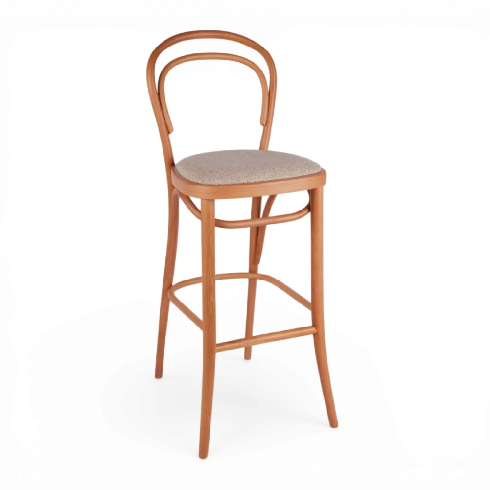Olivia Minderli Ahşap Thonet Bar Sandalyesi