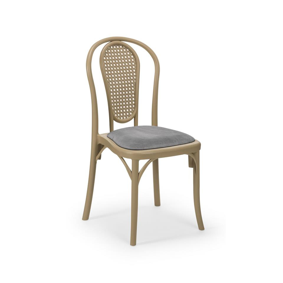 Sozo-C Pad Döşemeli Polipropilen Sandalye - Bahçe, Balkon, Kafe, Restoran İçin