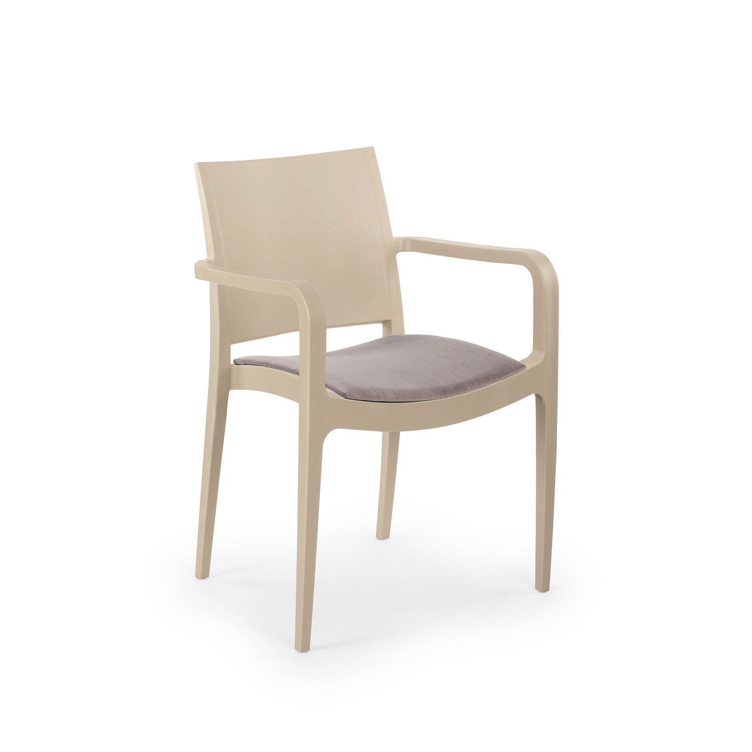 Specto-XL Pad Döşemeli Polipropilen Sandalye - Bahçe, Balkon, Kafe, Restoran İçin
