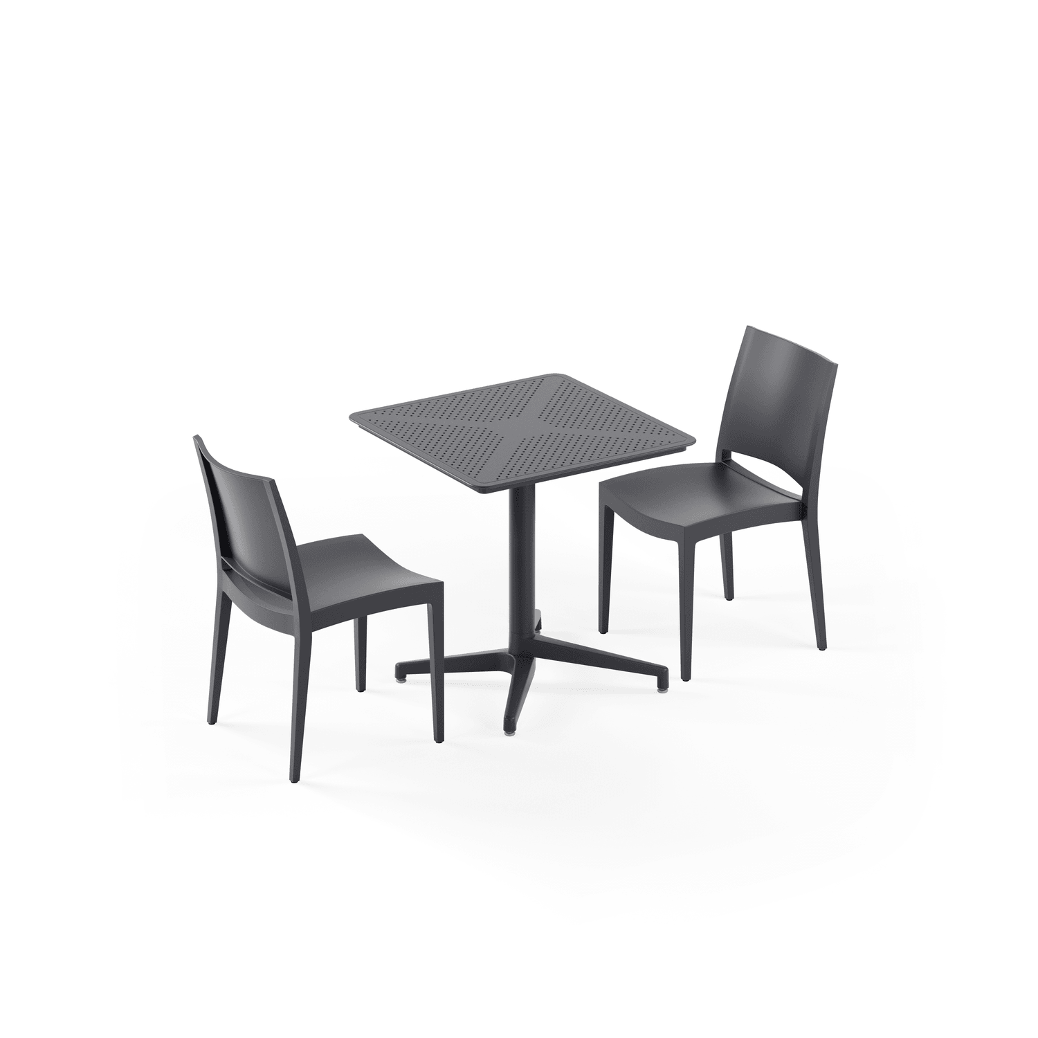 Kastra 2 Kişilik Polipropilen Masa Takımı (Moon Katlanır Masa 70X70 cm + Specto Sandalye) 