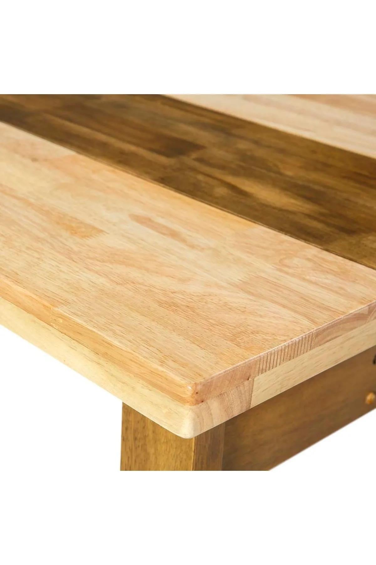 Kastra Ahşap Mutfak Masa & Bench & 2 Sandalye Takımı 