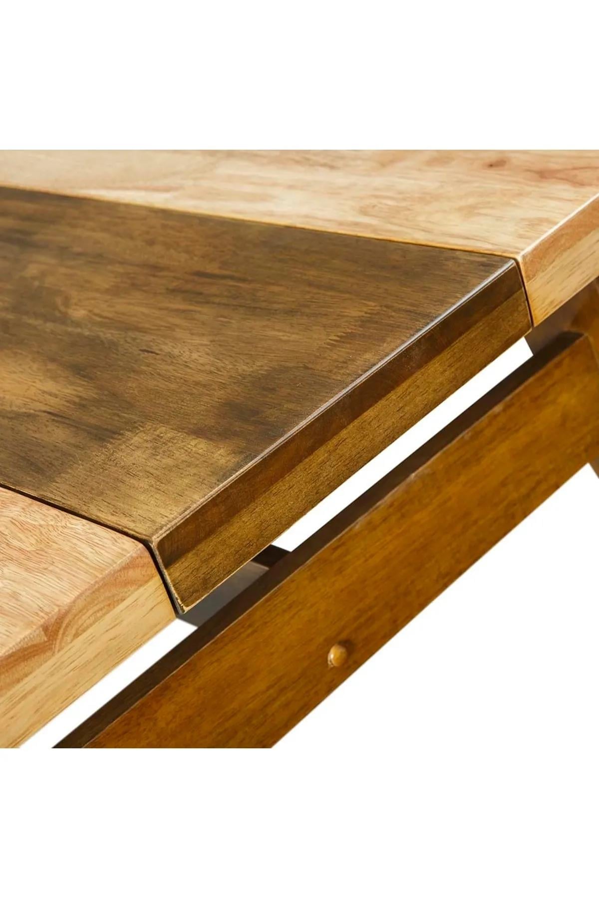 Kastra Ahşap Mutfak Masa & Bench & 2 Sandalye Takımı 
