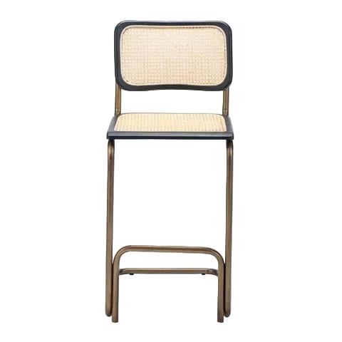 Kastra Cesca Antik Hazeran Bar Sandalyesi 65 cm - Siyah 