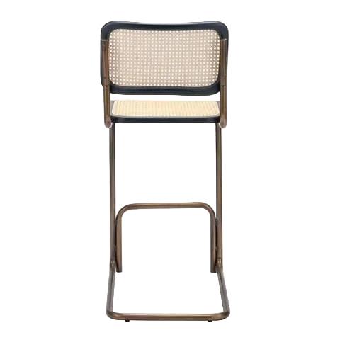 Kastra Cesca Antik Hazeran Bar Sandalyesi 65 cm - Siyah 