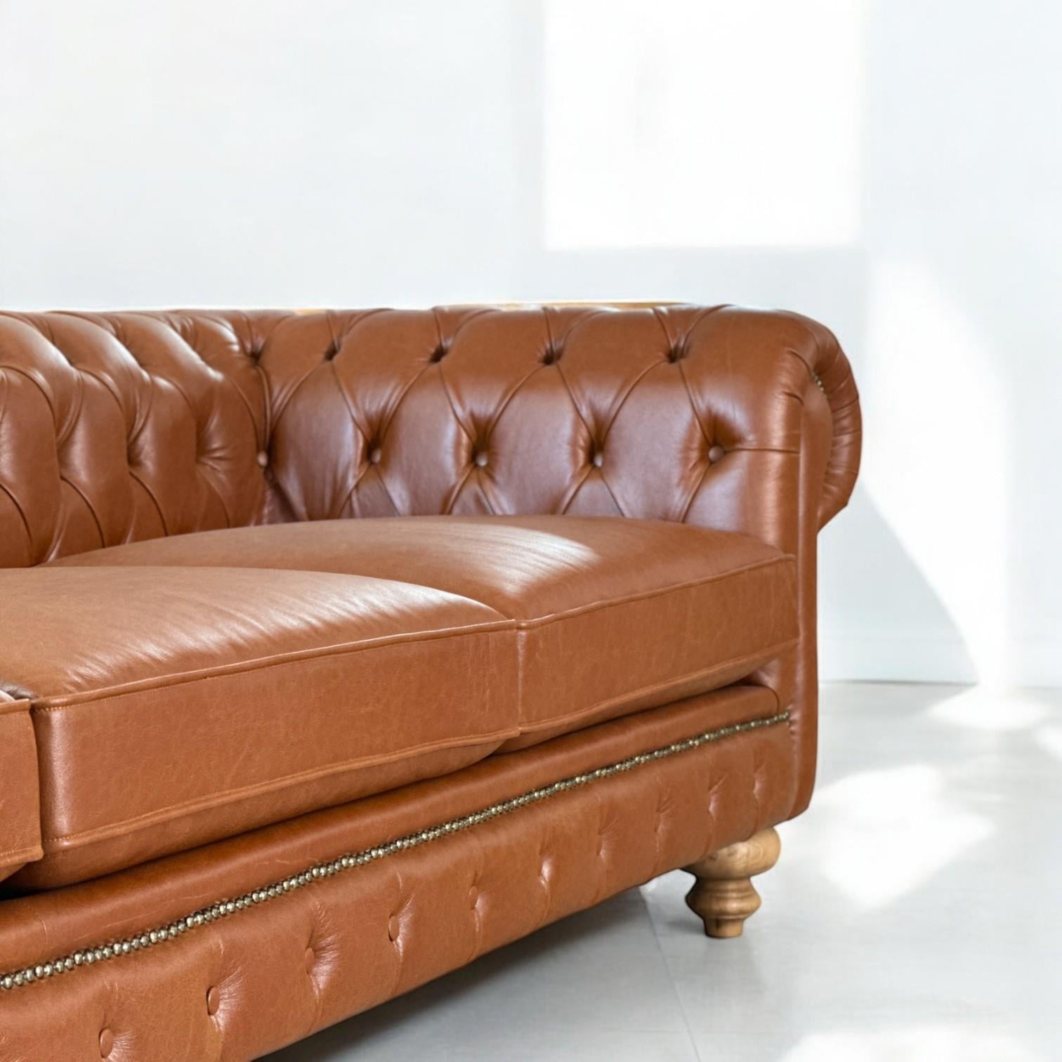 Kastra Chesterfield Hakiki Deri Kanepe 