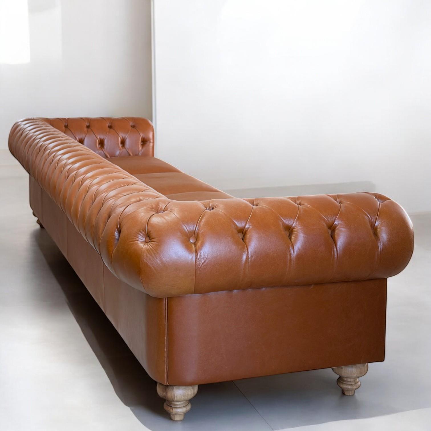Kastra Chesterfield Hakiki Deri Kanepe 