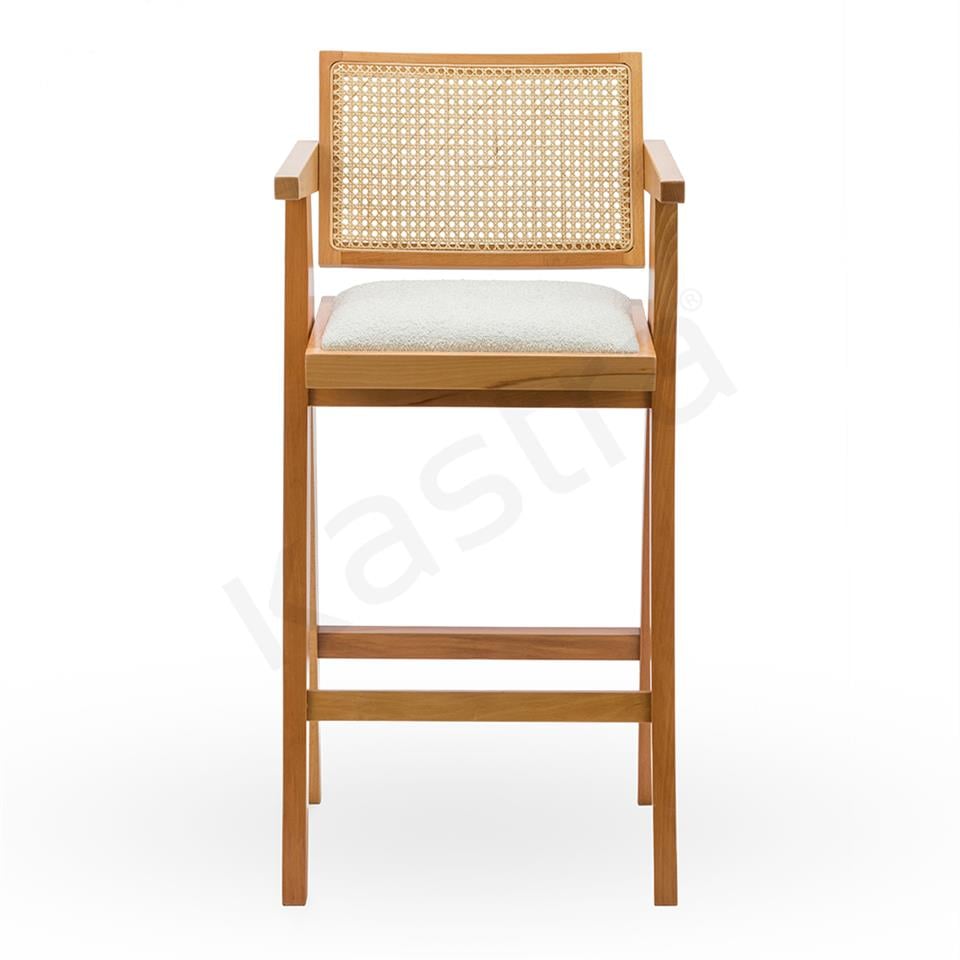 Kastra Jeanneret Ahşap Bar Sandalye 