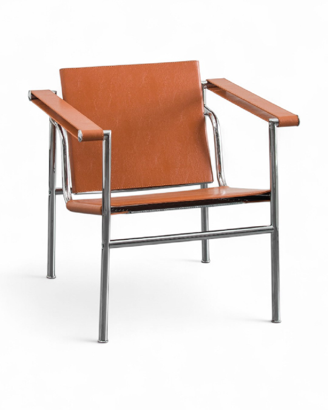 Kastra Le Corbusier Deri Döşeme Metal Sandalye 