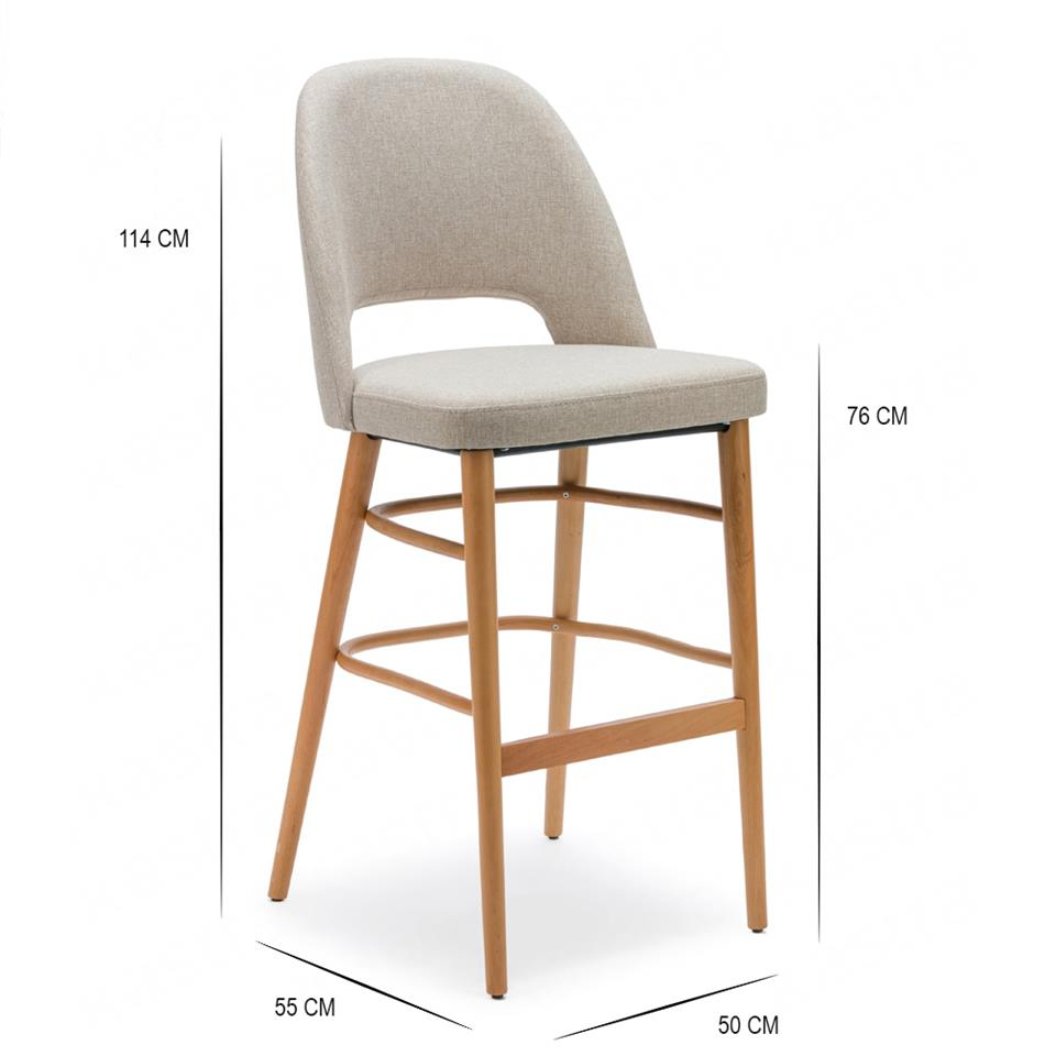 Kastra Mercury Ahşap Bar Sandalye 