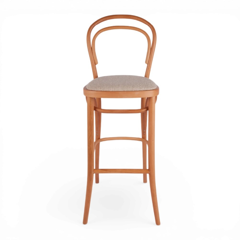 Kastra Olivia Minderli Ahşap Thonet Bar Sandalyesi 