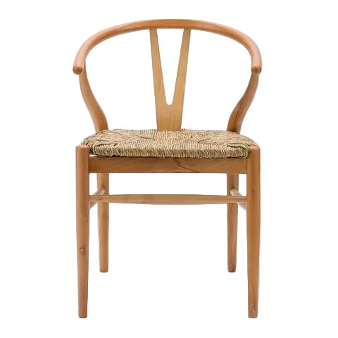 Kastra Wishbone Hasırlı Sandalye - Naturel 
