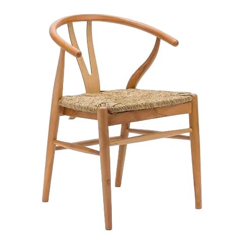 Kastra Wishbone Hasırlı Sandalye - Naturel 